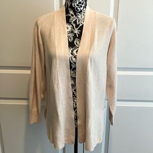 LG DOCKERS CREAMY PALE PINK CARDIGAN WITH SIDE VENTS